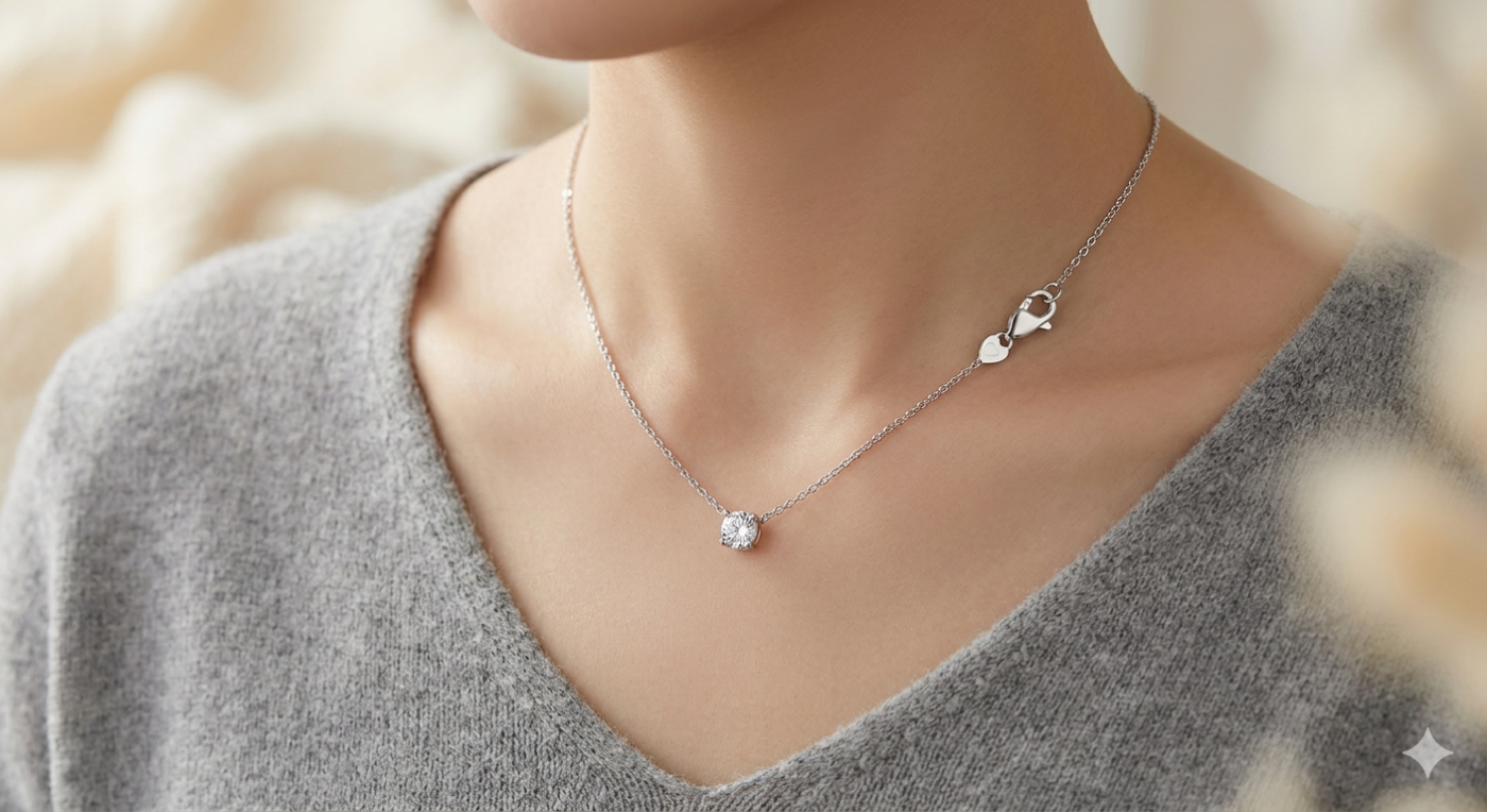 Dây Chuyền Bạc Nơ Đính Đá S925