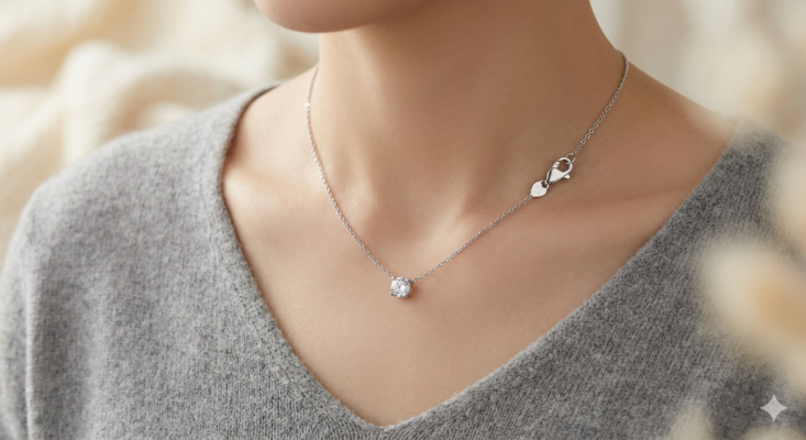 Dây Chuyền Bạc Nơ Đính Đá S925