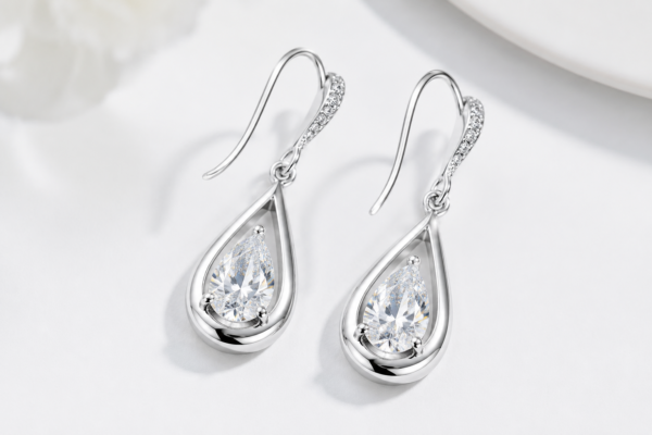 Bông tai bạc S925 giọt nước