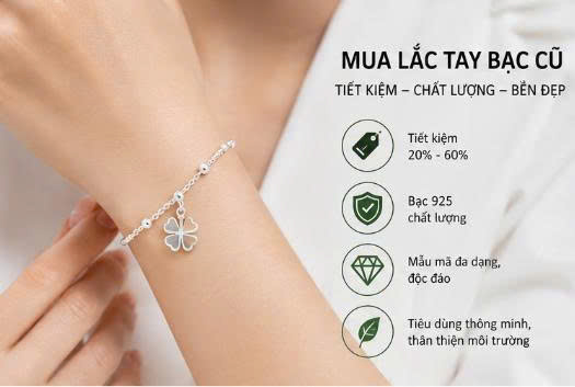 Thanh Lý Lắc Tay Bạc Cũ