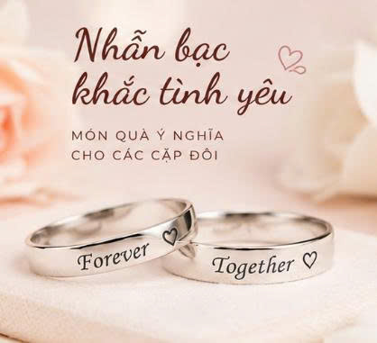Nhẫn Bạc Khắc Tình Yêu