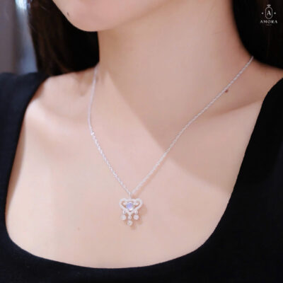 Dây Chuyền Bạc Nơ Đính Đá S925